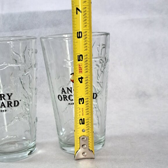 Set of Two Angry Orchard 3D Embossed Hard Cider Pint Beer Glass - Picture 6 of 6